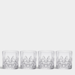 Peak Double Old Fashion Glass Set of 4