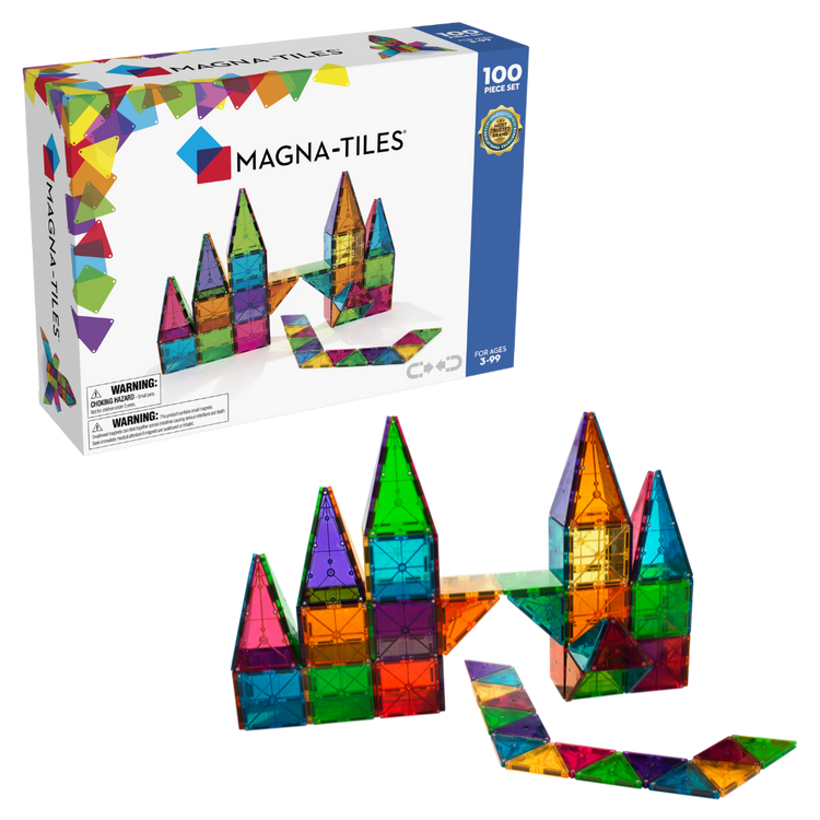 MAGNA-TILES Classic 100-Piece Magnetic Construction Set, The ORIGINAL Magnetic Building Brand