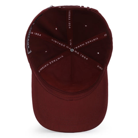 Vintage Havana Trucker Hat for Women  – Maroon Adjustable Cap – Pearl Star