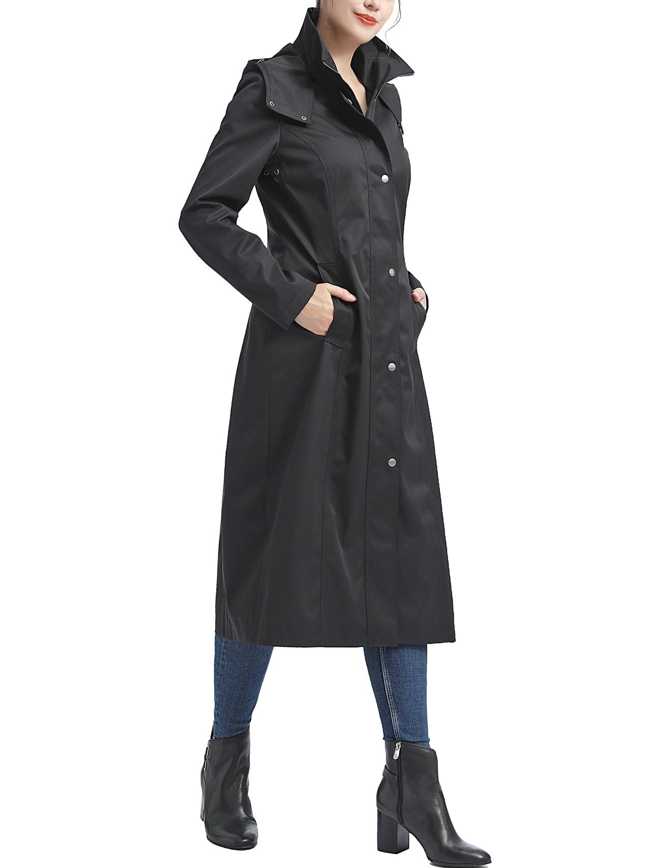  BGSD Women's Kathy Water-Resistant Hooded Maxi Parka Coat - Black - Bonton