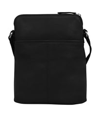 Leather Small Crossbody Organizer Black