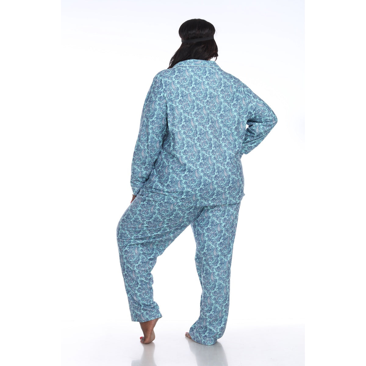  White Mark Plus Size Three-Piece Pajama Set - 1X - Bonton