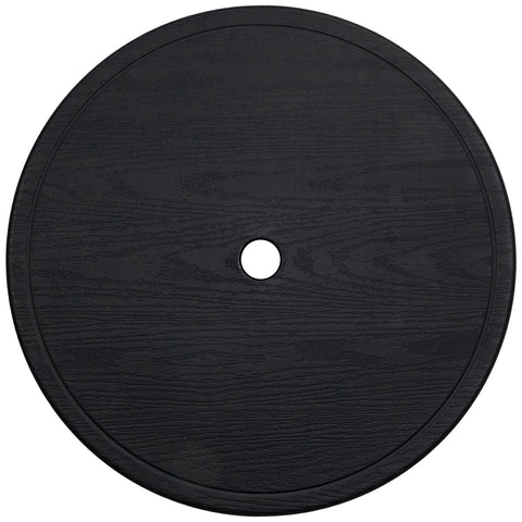 19.75" Black Outdoor Umbrella Table Tray