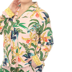 Plus Size Two Piece Wildflower Print Pajama Set