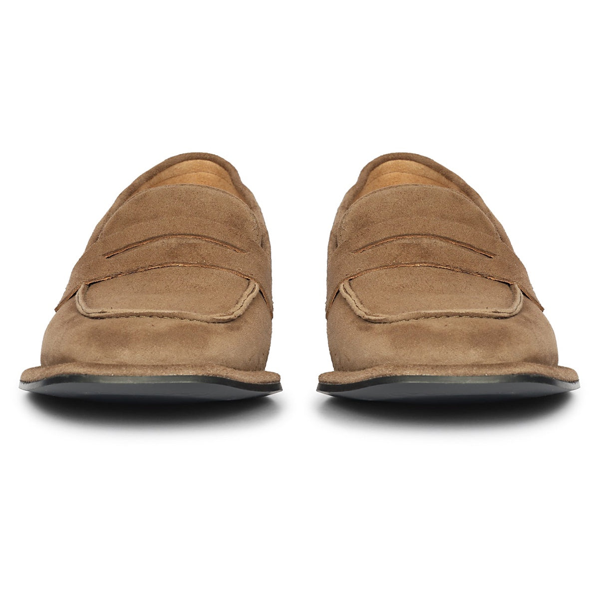  Saint G Carla Suede - Heel Loafers - Dark Taupe - Bonton