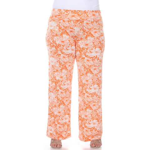Plus Size Floral Paisley Palazzo Pants