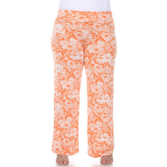 Plus Size Floral Paisley Palazzo Pants