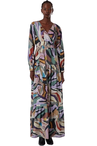 Flowy Long Sleve Maxi Dress - Dress