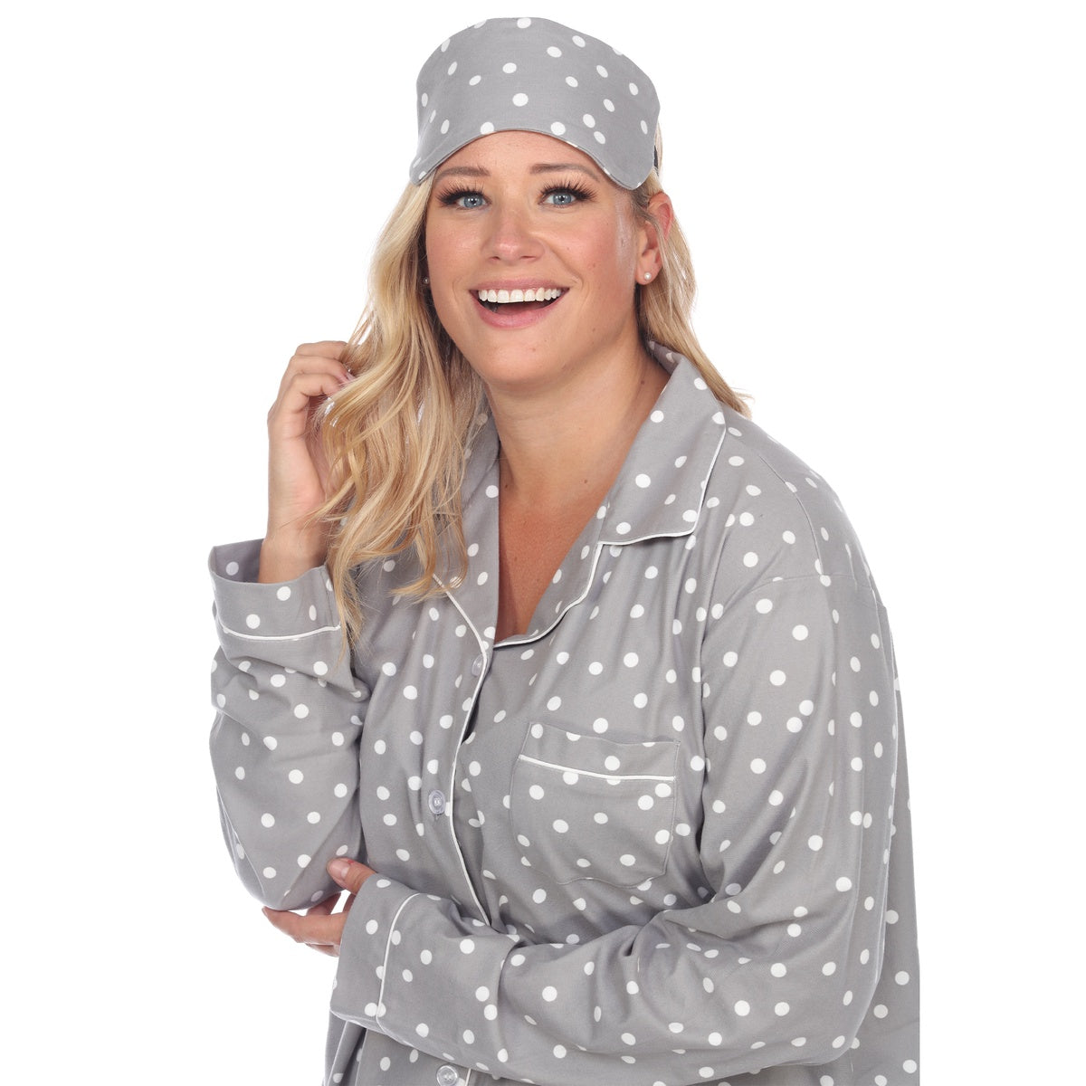  White Mark Plus Size Three-Piece Pajama Set - 1X - Bonton