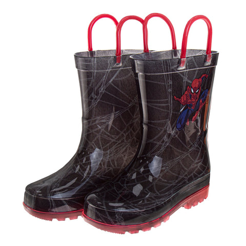 Josmo Boys Marvel Spider-Man Boots – Waterproof Rubber Rainboots (Toddler)