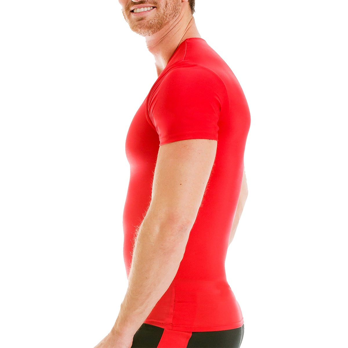 InstantFigure Insta Slim Big and Tall Activewear Compression Crew Neck TA0001BT - Gunmetal - Bonton