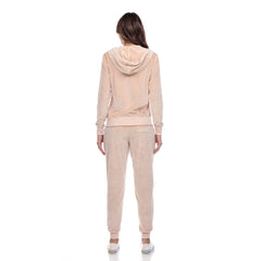 Women's 2 Piece Velour Tracksuit Set