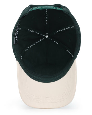 Vintage Havana Trucker Hat for Women & Men – Green & Tan Adjustable Cap – Embroidered "Authentic Vintage Merchandise"