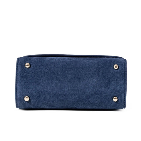 Lili Bag - Navy Patent & Suede