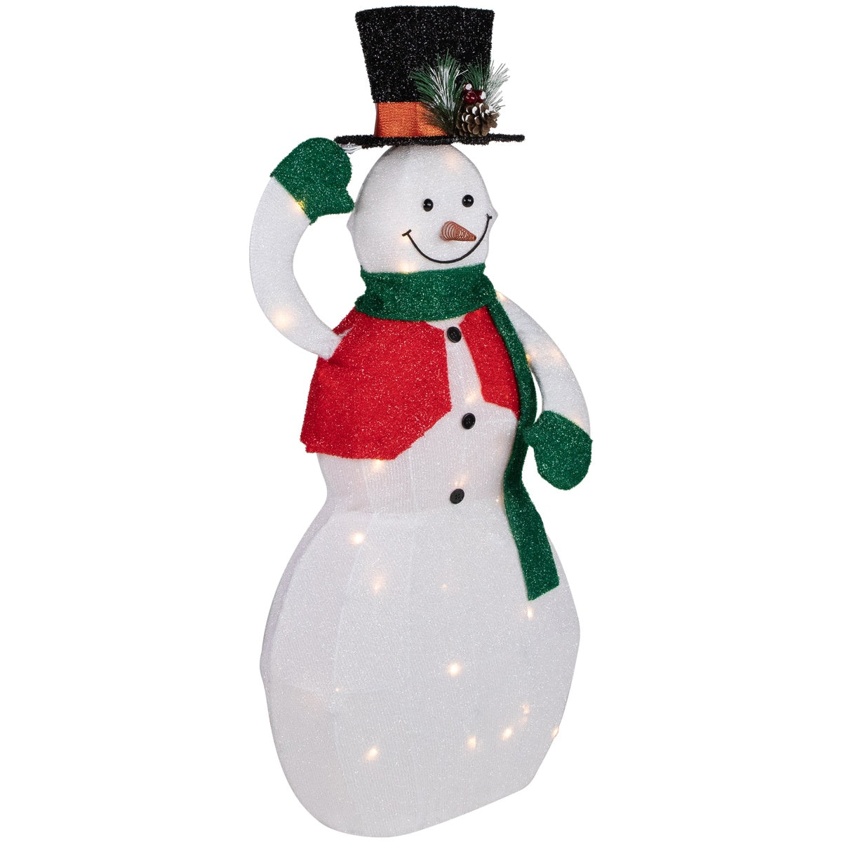  Northlight LED Lighted and Animated Tipping Hat Snowman Outdoor Christmas Figure - 36