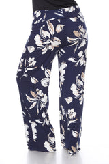 Flower Print Plus Size Palazzo Pants