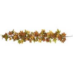 5' X 8" Maple Leaves and Berries Artificial Fall Harvest Garland  Unlit