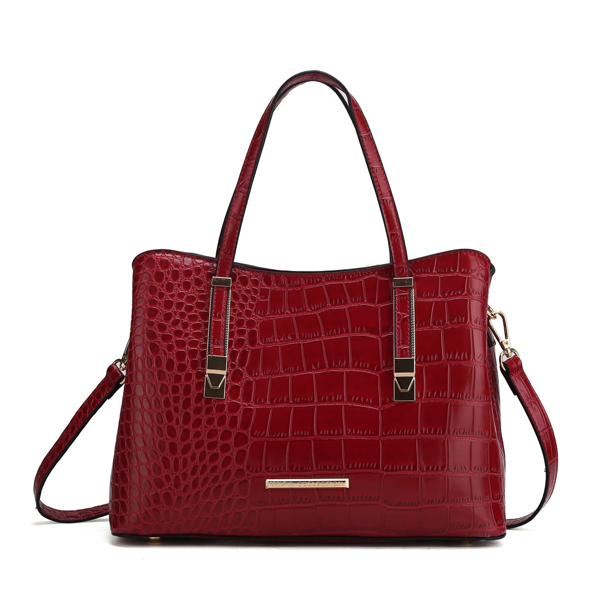  MKF Collection Aurelia Embossed Shoulder Bag - Black - Bonton