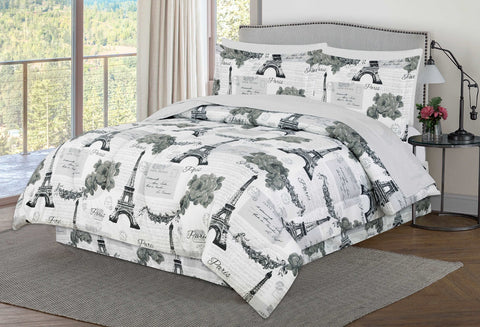 Dan River 8 Piece Reversible Bed in a Bag Comforter Set.
