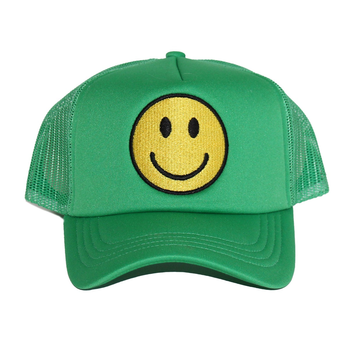  Lemonbella Eisley Smile Trucker Hat Green - SOLID GREEN - Bonton