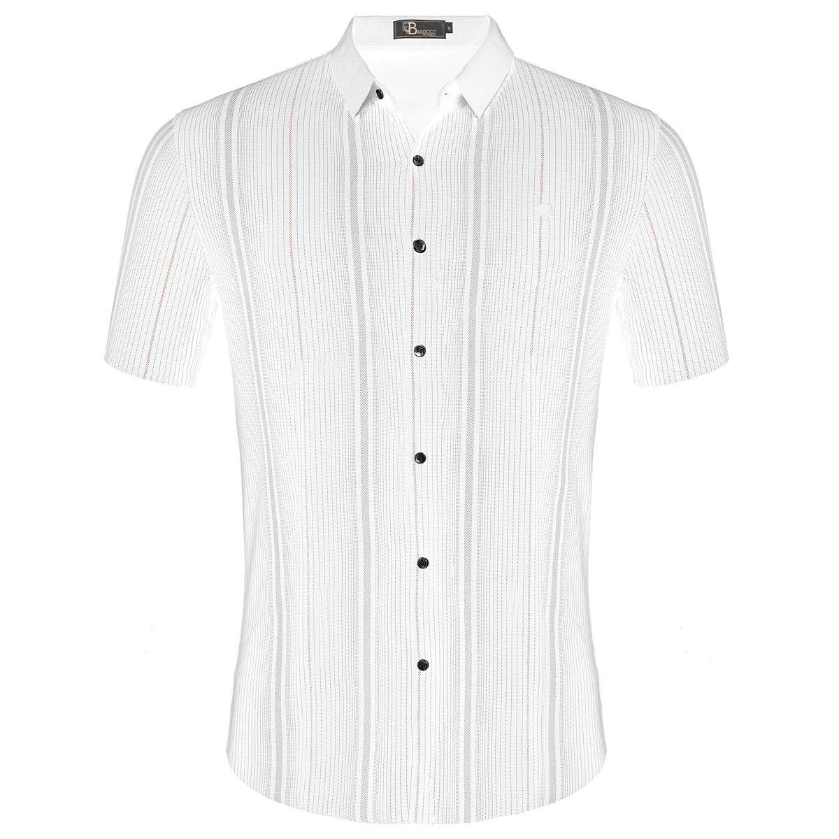  Barocco Fearless Finesse Short-Sleeve Shirt WHITE - WHITE - Bonton