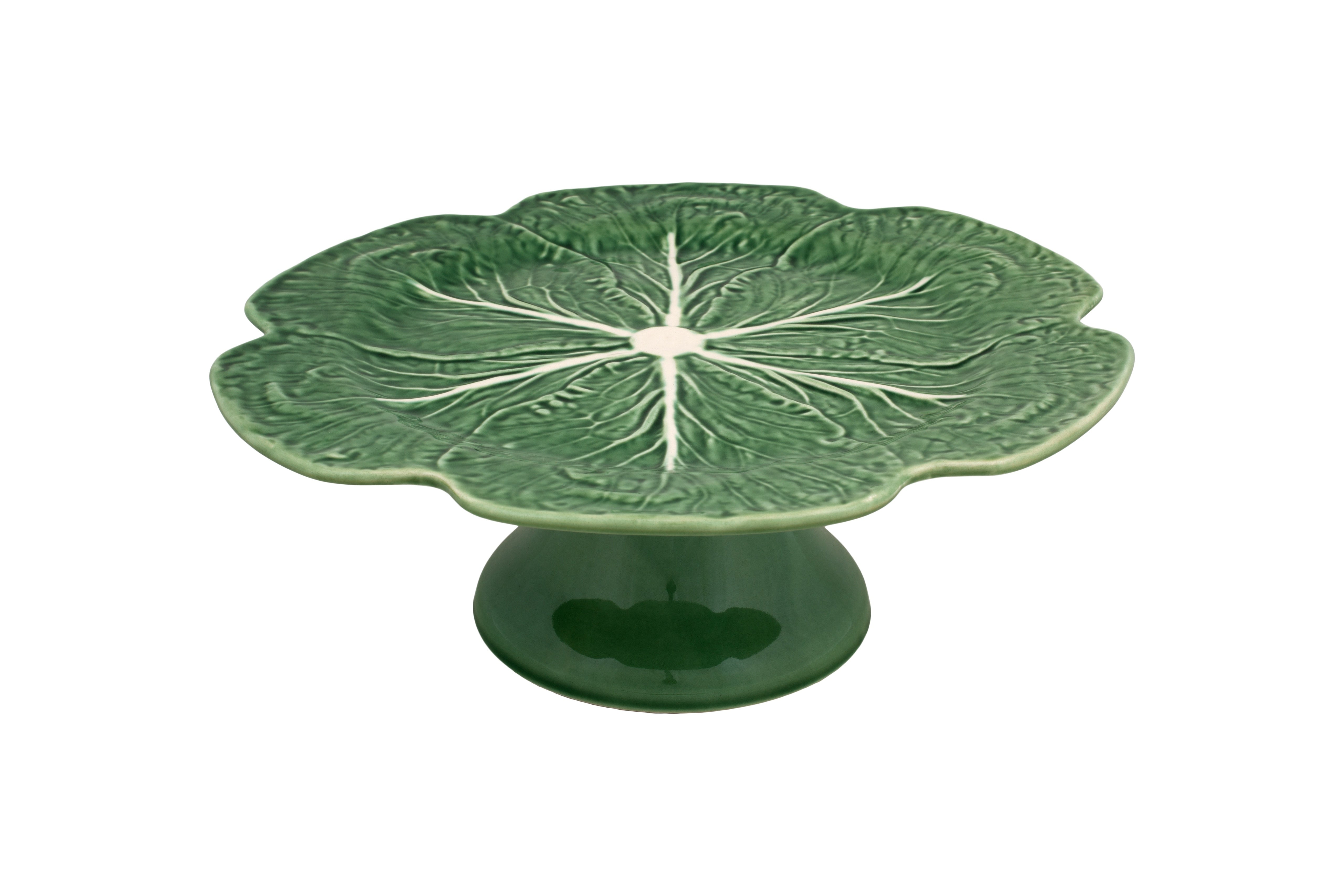  Bordallo Pinheiro Cabbage Cake Stand - Green - Bonton