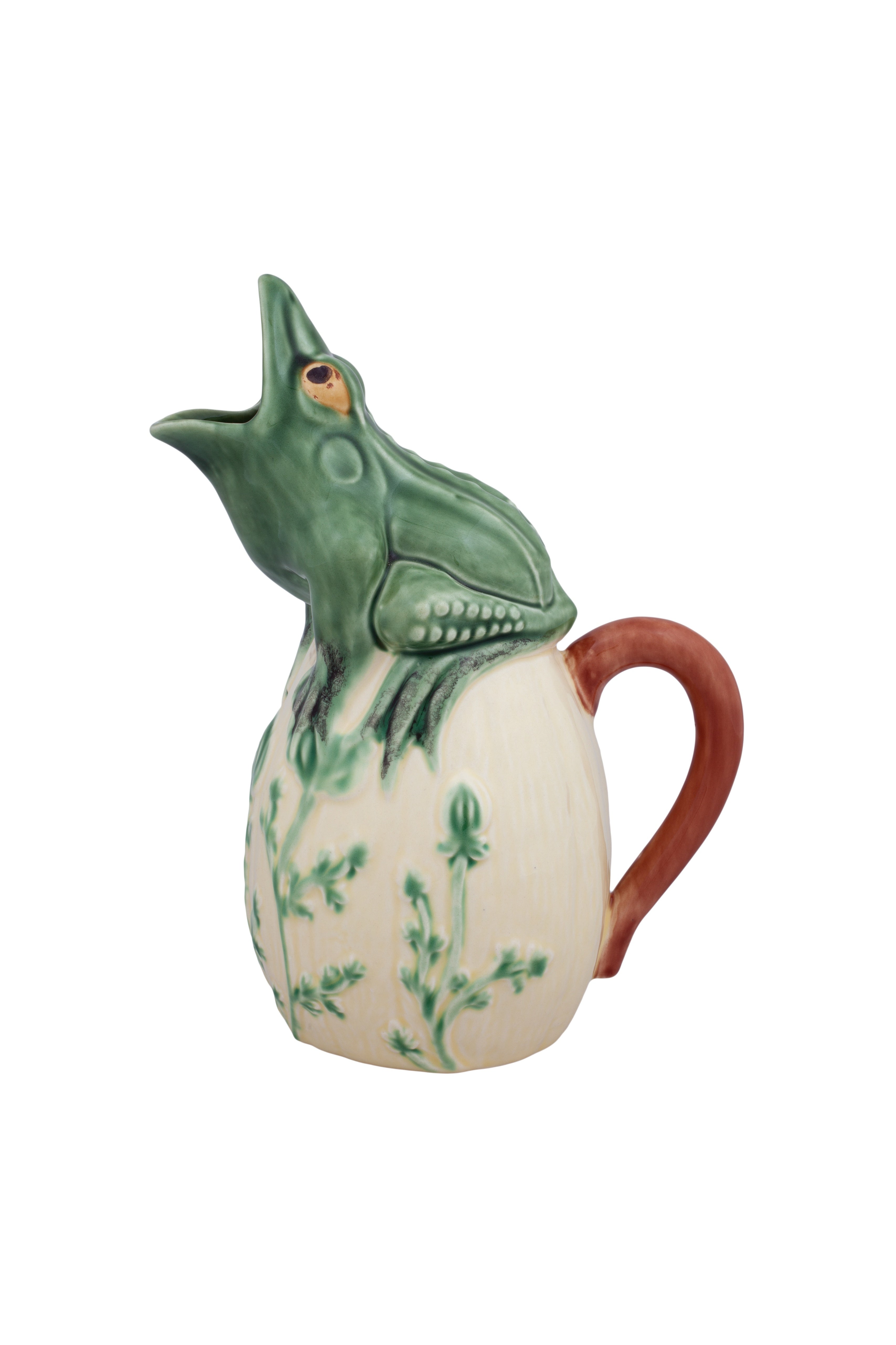  Bordallo Pinheiro Frog Pitcher - Green/White/Brown - Bonton