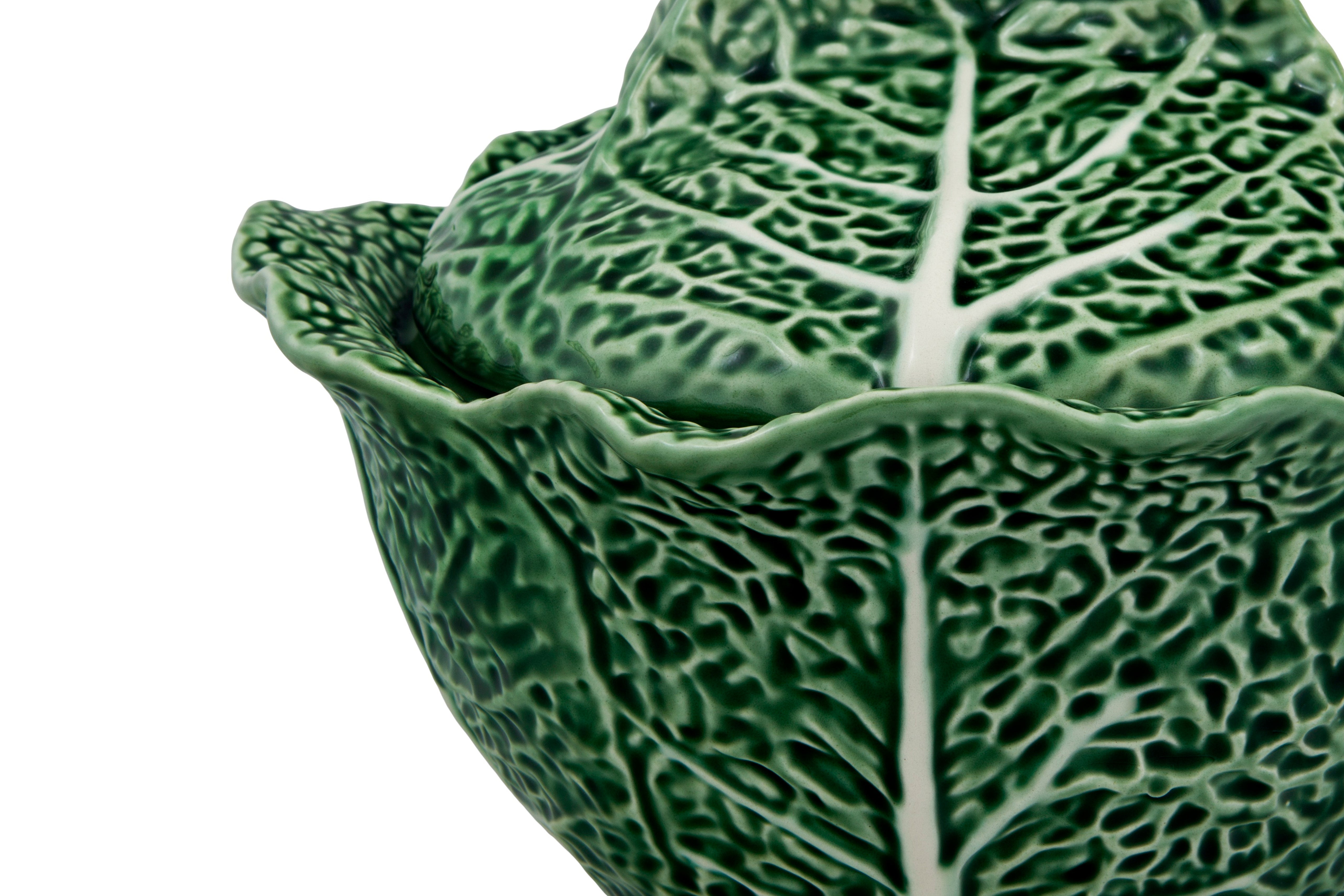  Bordallo Pinheiro Cabbage Large Tureen - Green - Bonton