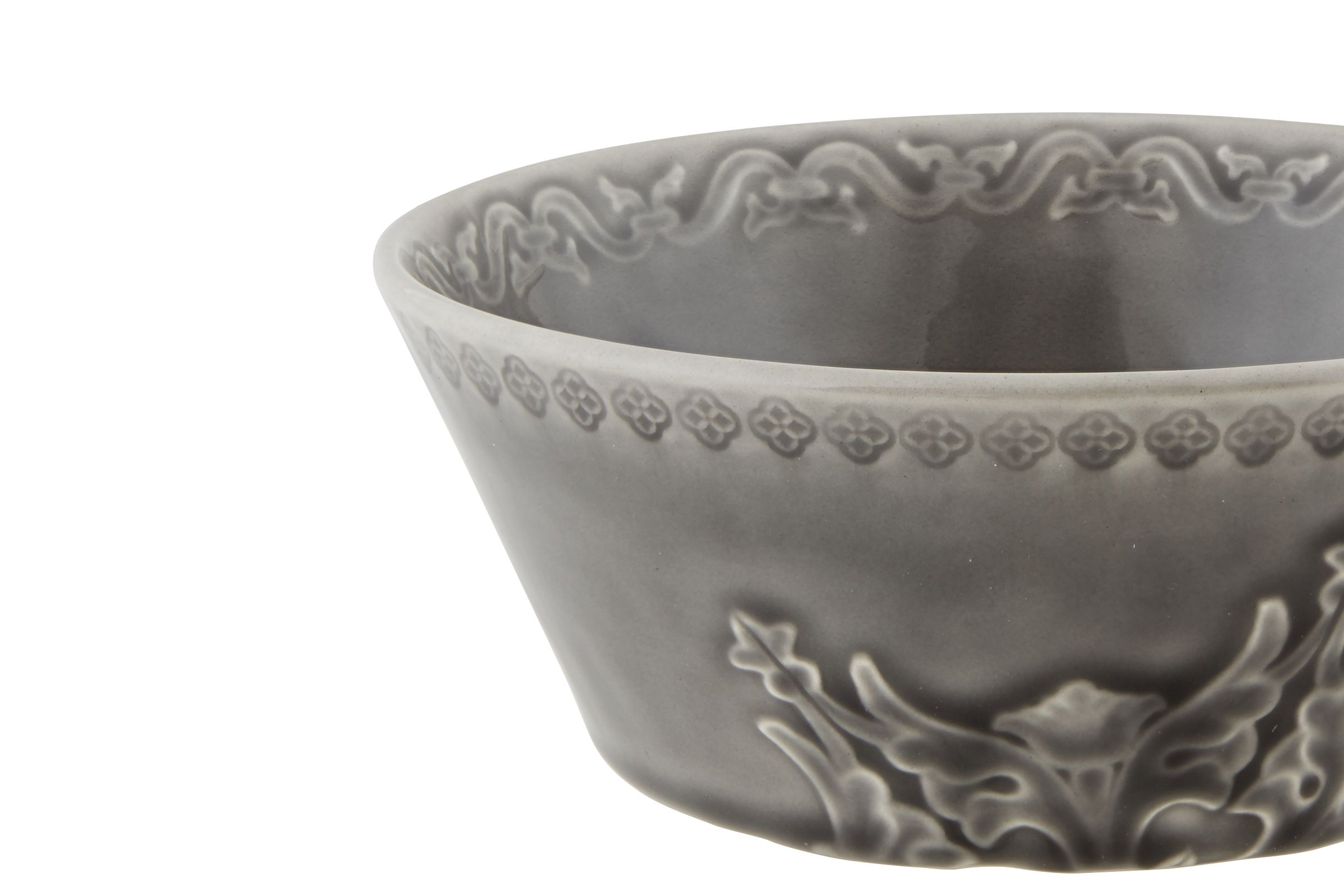  Bordallo Pinheiro Rua Nova Cereal Bowls Set of 4 - Anthracite - Bonton