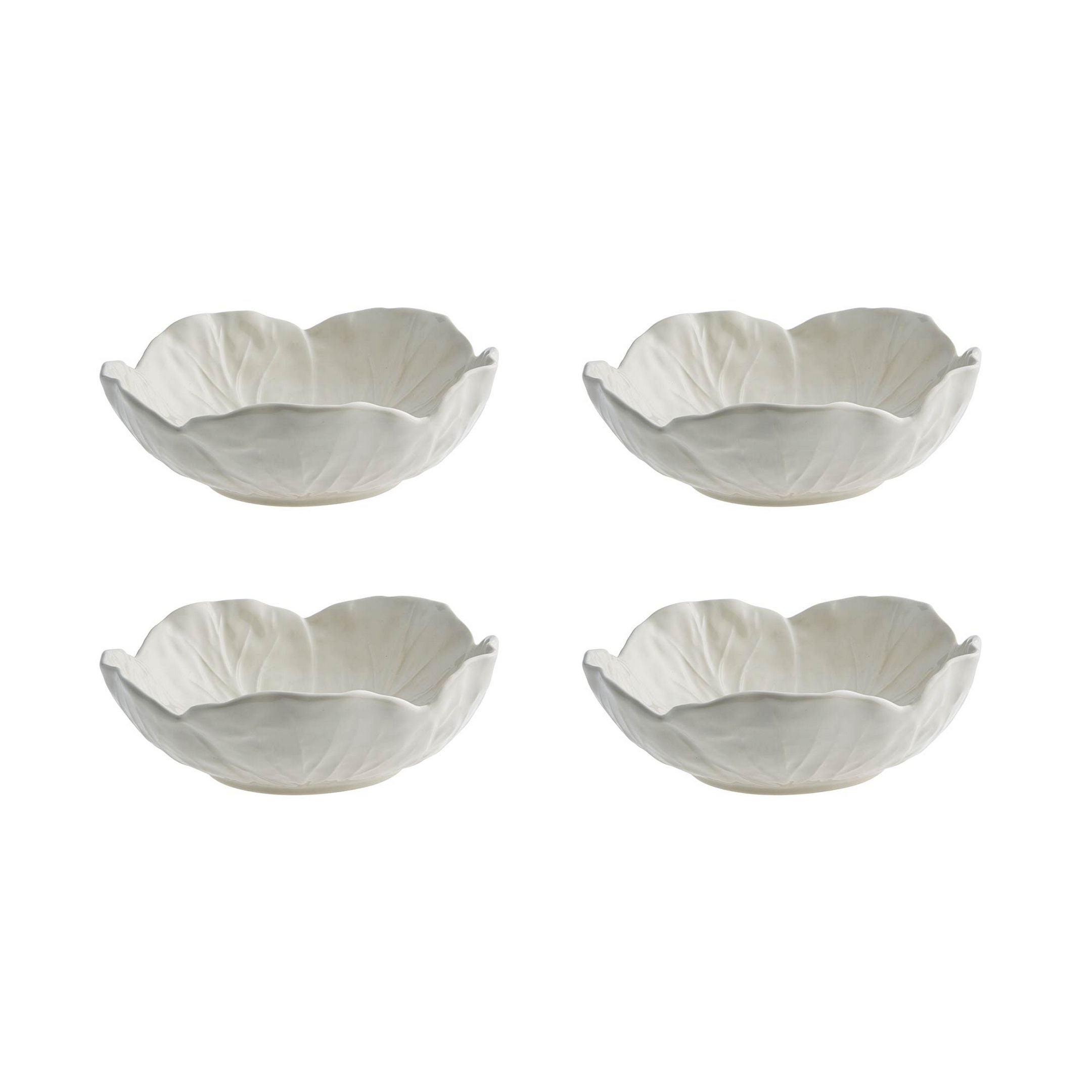  Bordallo Pinheiro Cabbage Bowl Medium Bowls Set of 4 - Beige - Bonton