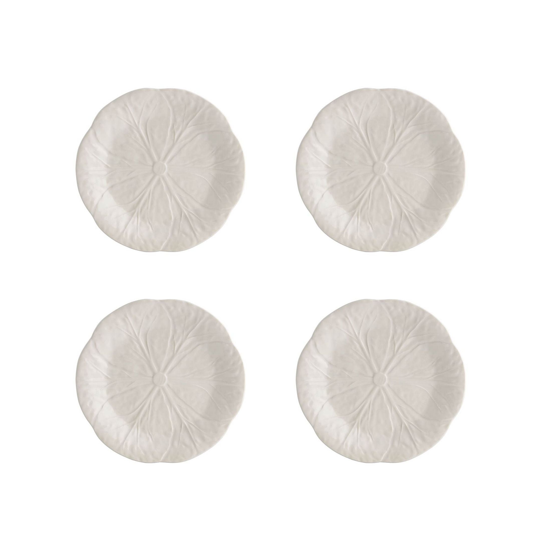  Bordallo Pinheiro Cabbage Dessert Plates Set of 4 - Beige - Bonton