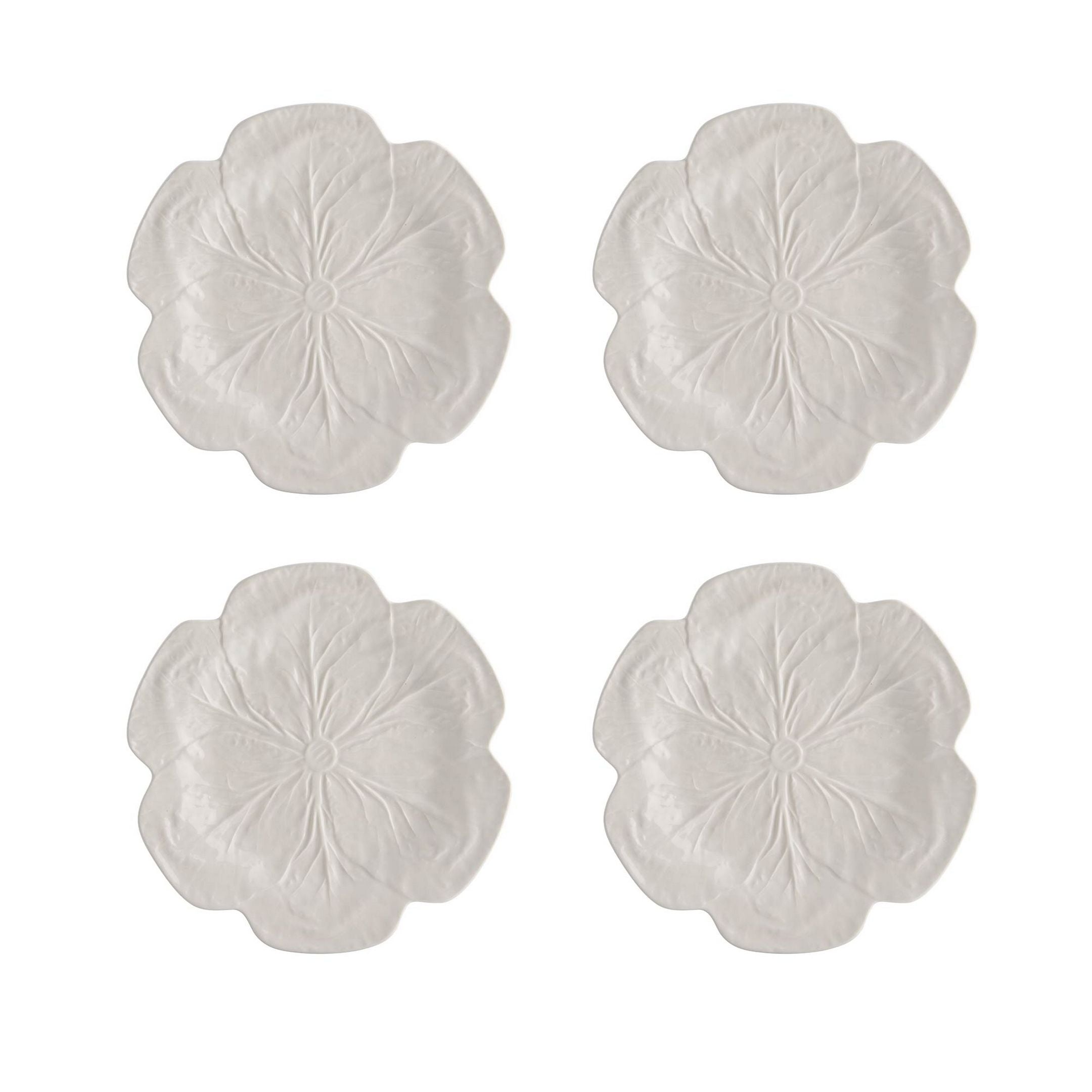  Bordallo Pinheiro Cabbage Dinner Plates Set of 4 - Beige - Bonton