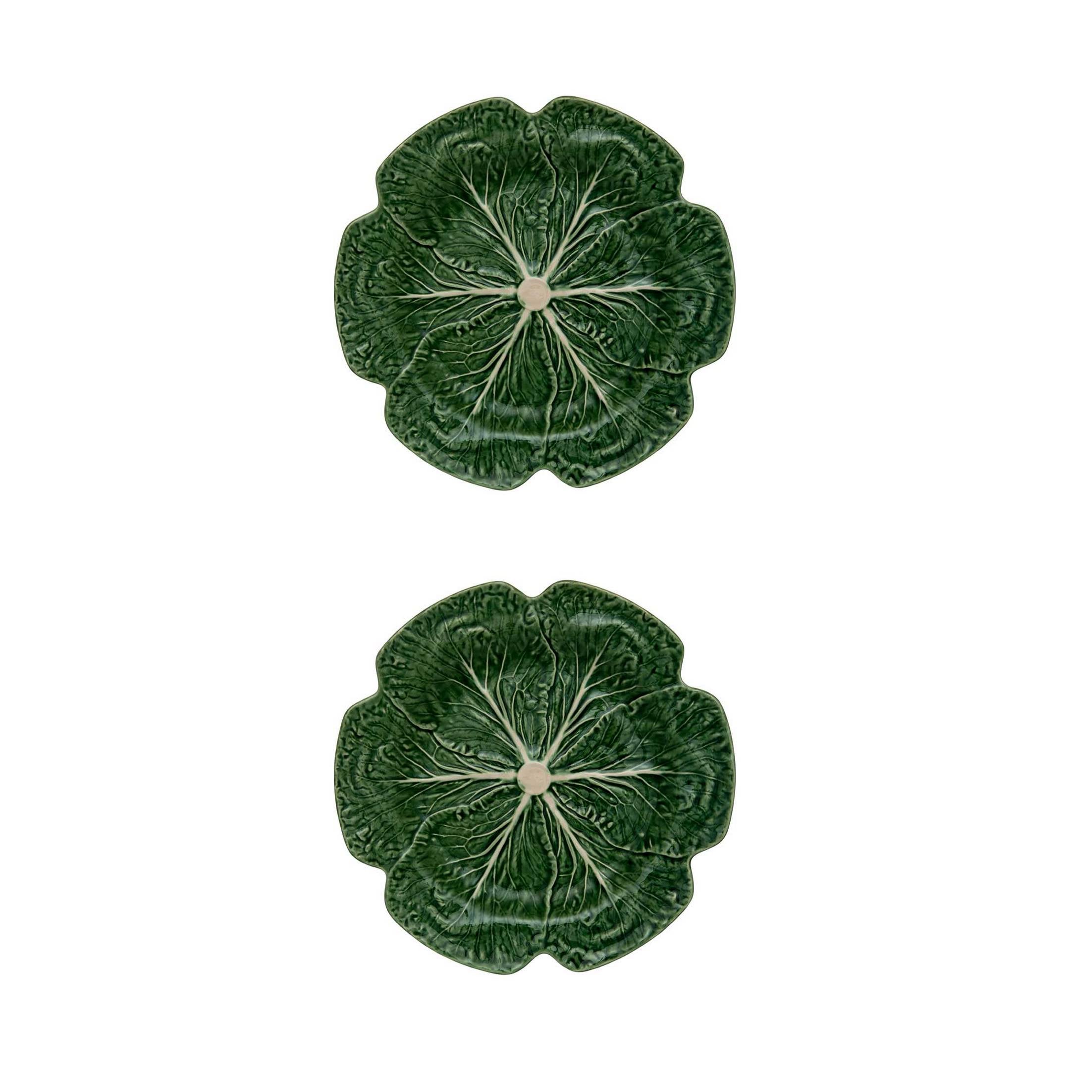  Bordallo Pinheiro Cabbage Charger Plates Set of 2 - Beige - Bonton