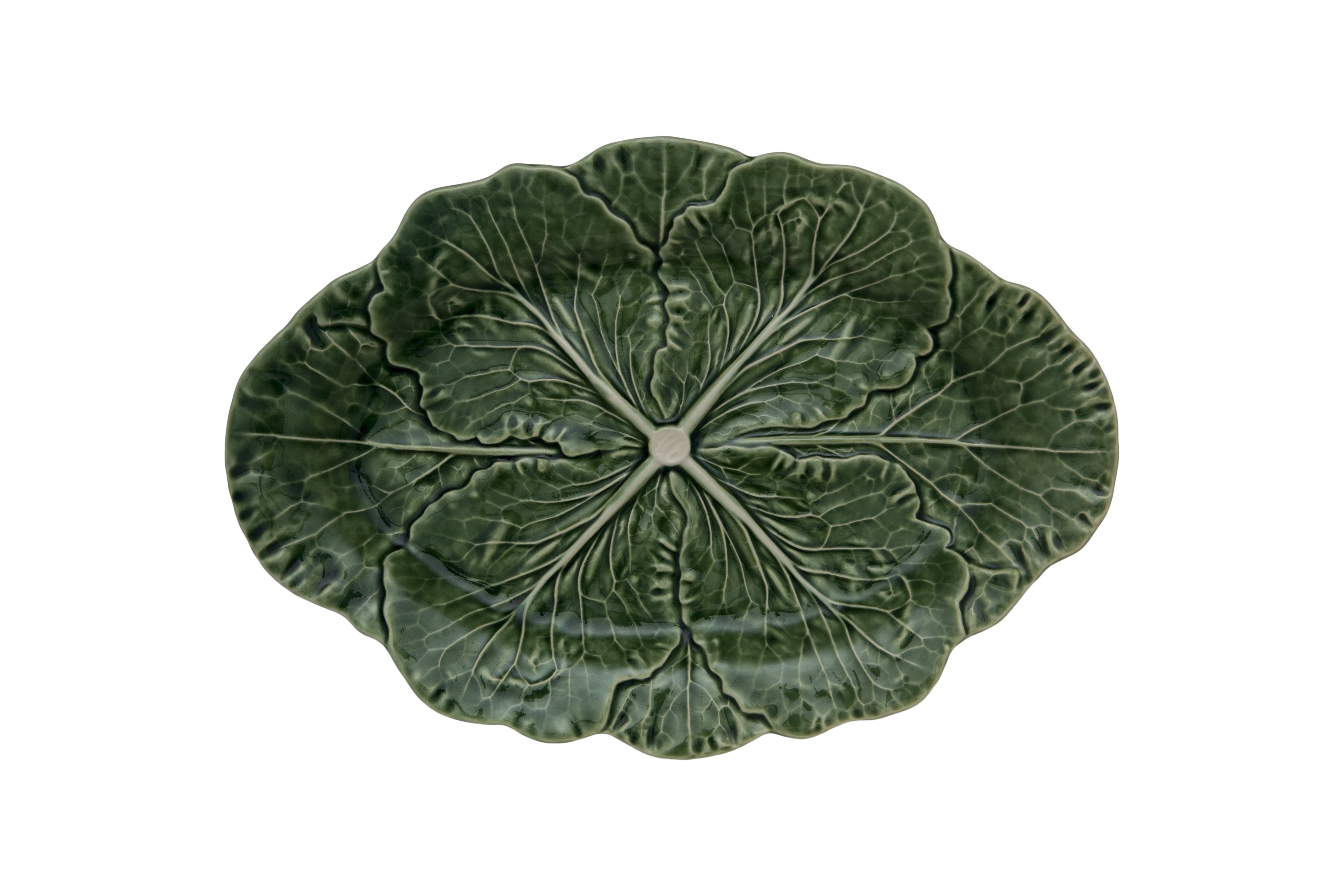  Bordallo Pinheiro Cabbage Oval Platters Set of 2 - Beige - Bonton