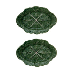 Cabbage Oval Platters Set of 2