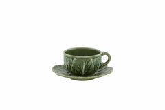 Cabbage Tea Cups & Saucers Set of 4