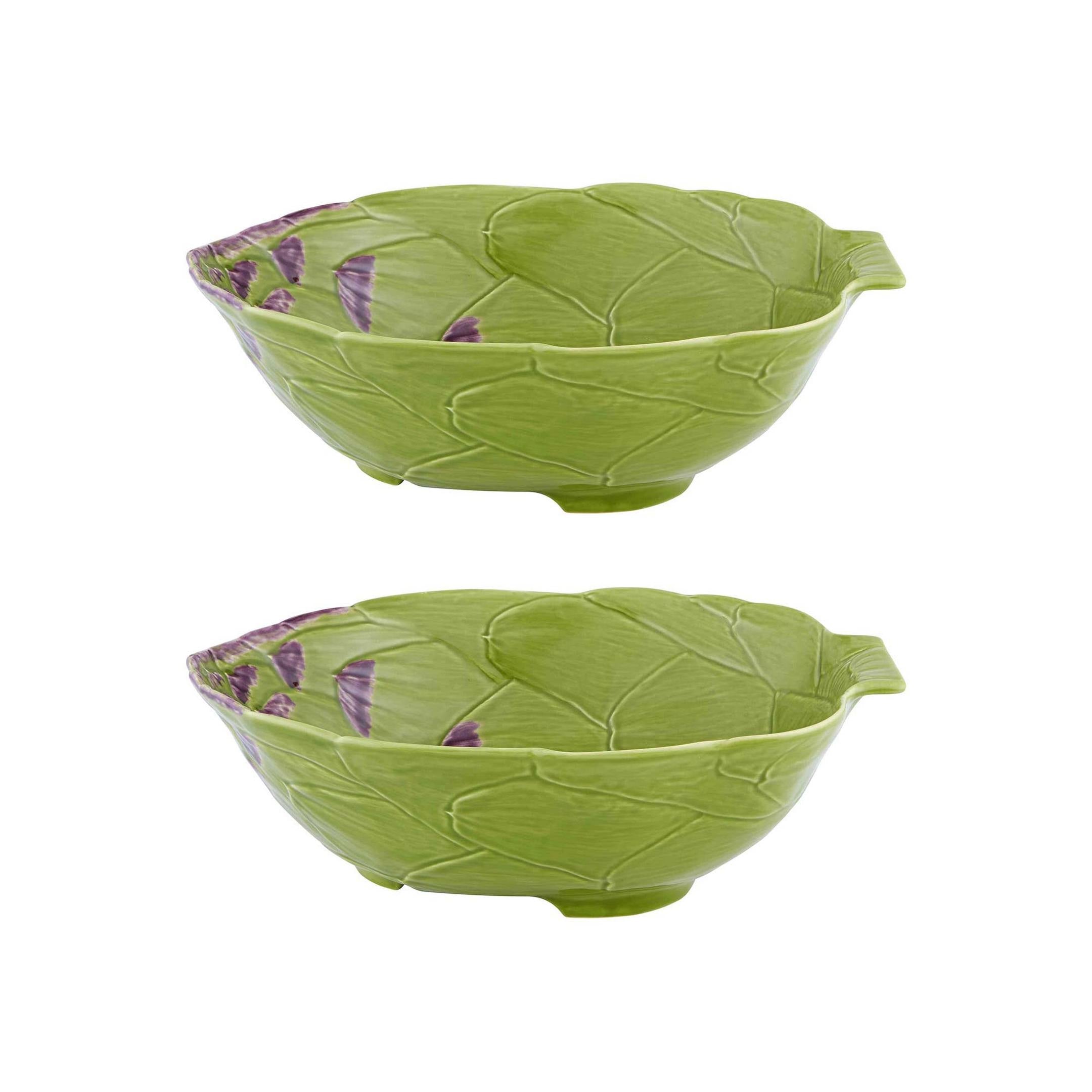  Bordallo Pinheiro Artichoke Salad Bowls Set of 2 - Green - Bonton