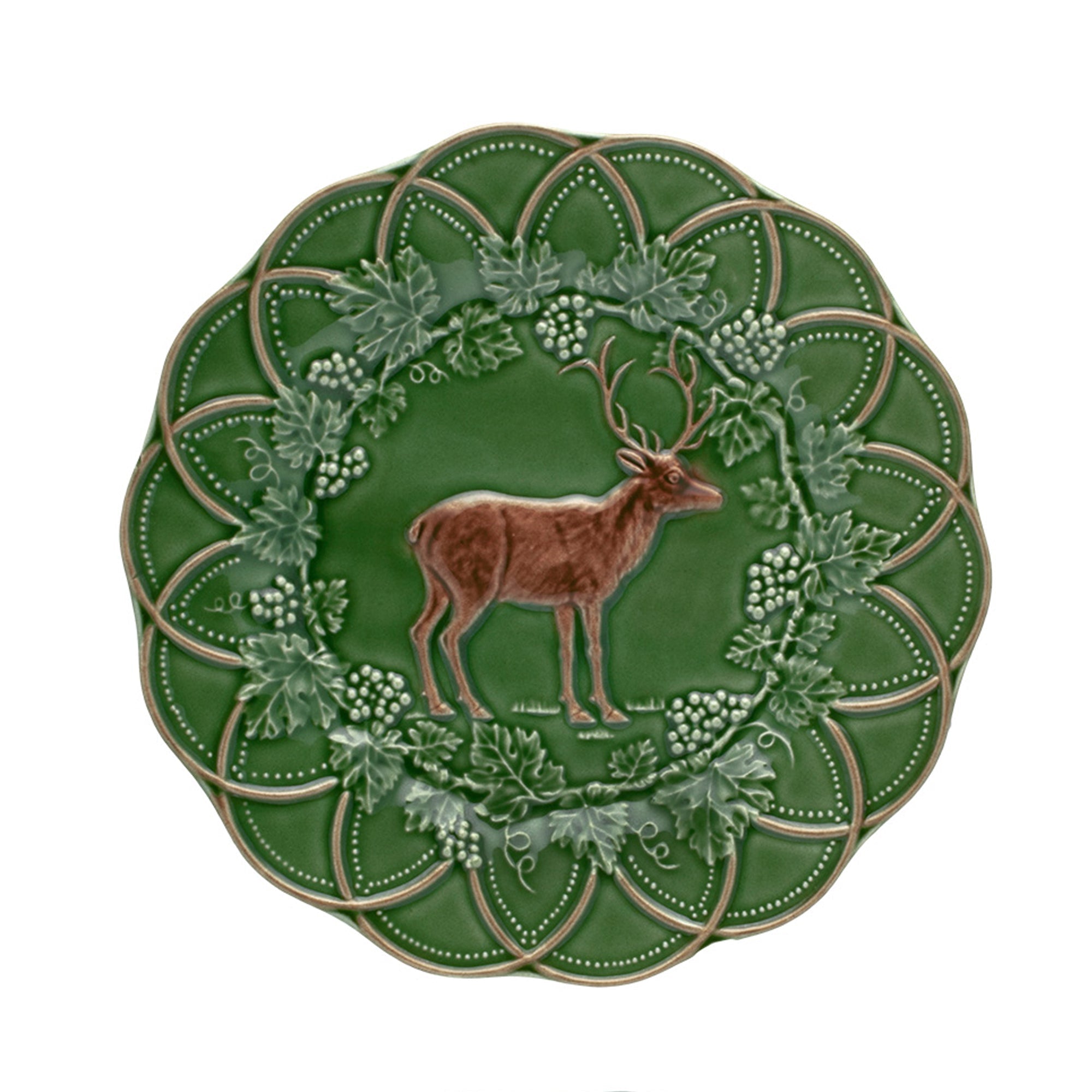  Bordallo Pinheiro Woods Set Assorted Snack Plates Set of 4 - Green - Bonton