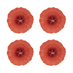 Maria Flor Hollyhock Fruit Plates Set of 4