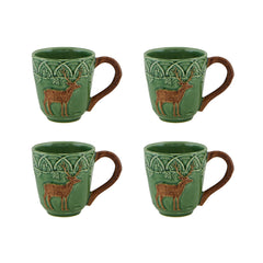 Woods Deer Mugs Set of 4