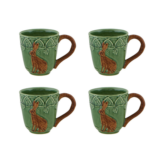 Woods Hare Mugs Set of 4