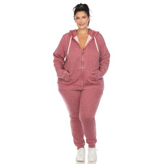 Plus Size Burnout Jogger Set