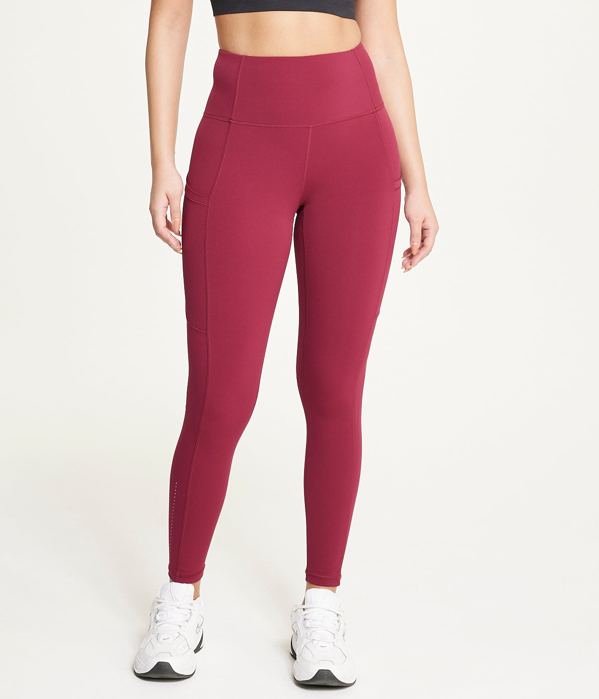  Exertek Side Pocket Legging - Burgundy - Bonton