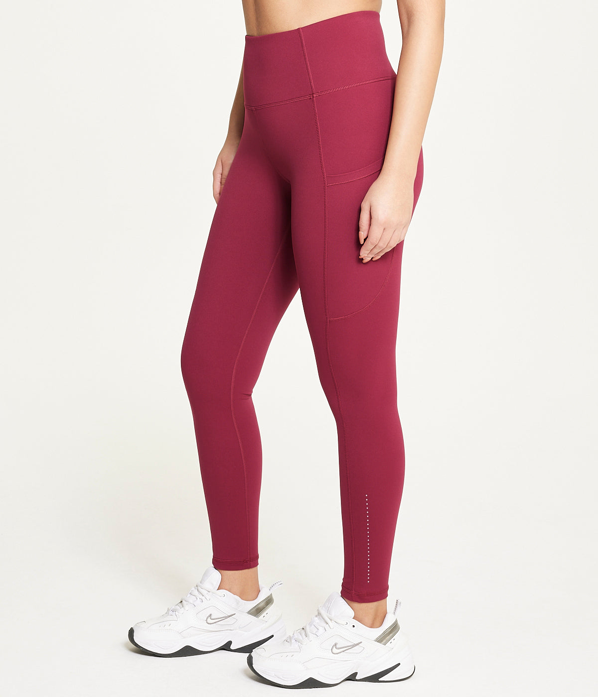  Exertek Side Pocket Legging - Burgundy - Bonton