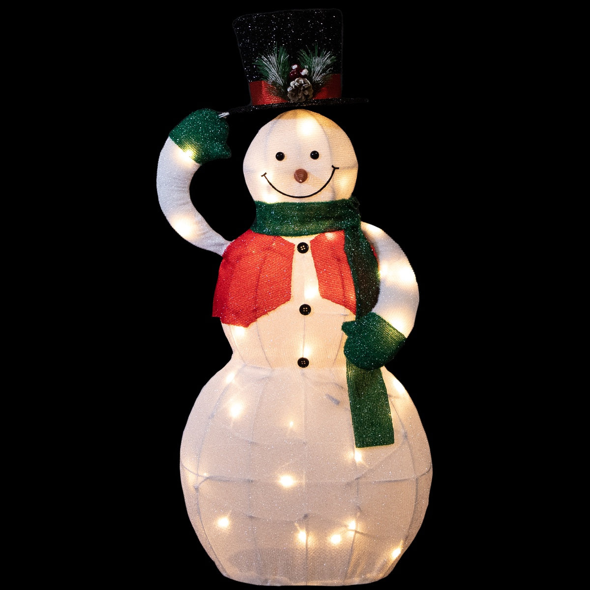  Northlight LED Lighted and Animated Tipping Hat Snowman Outdoor Christmas Figure - 36