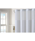 Plainweave Shower Curtain with Replacement Liner White