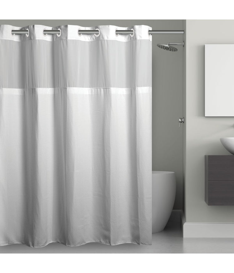 Microfiber Shower Curtain White
