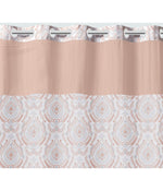 French Damask Shower Curtain Coral