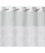 French Damask Shower Curtain White