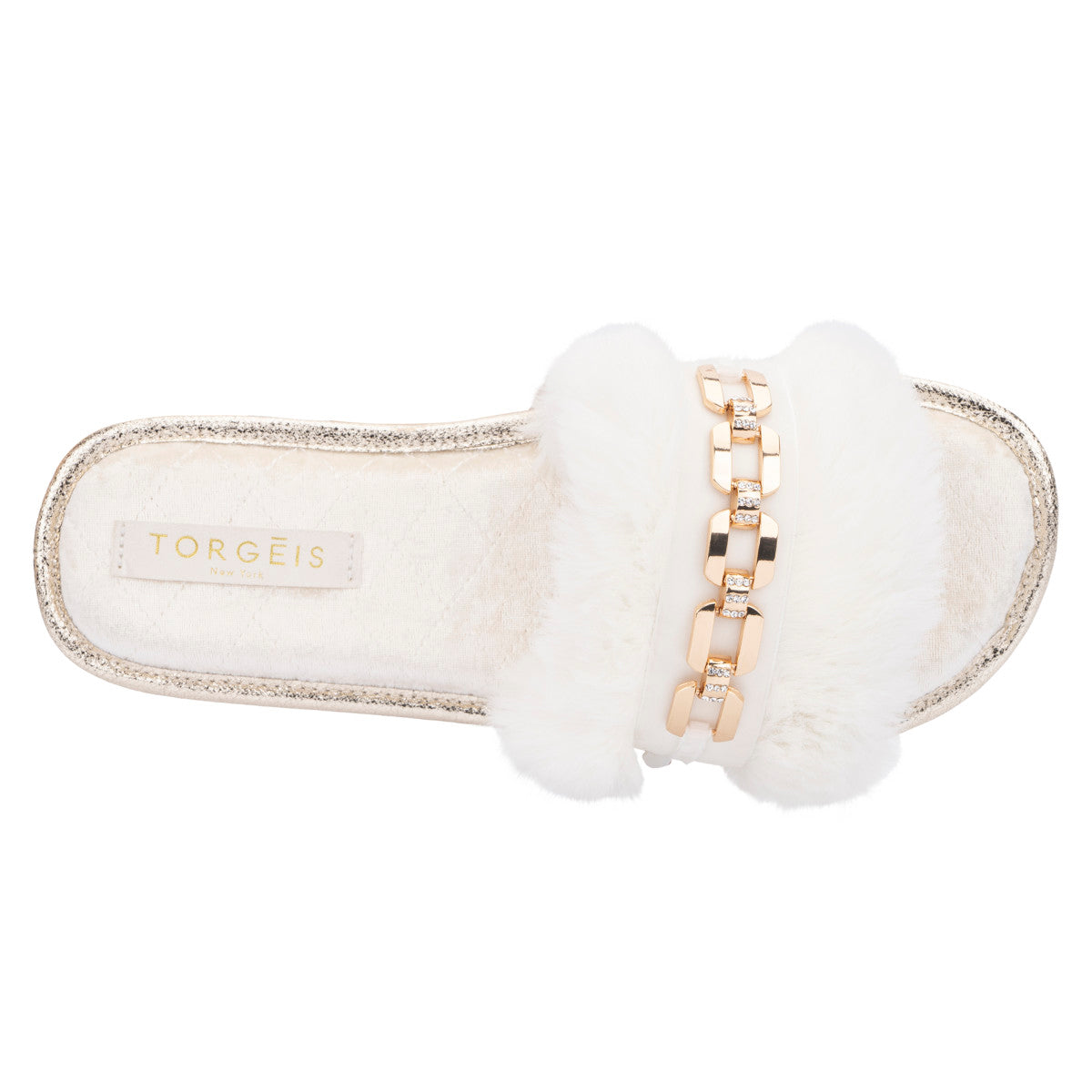  Torgeis Women's Valentina Furry Slides - White - Bonton